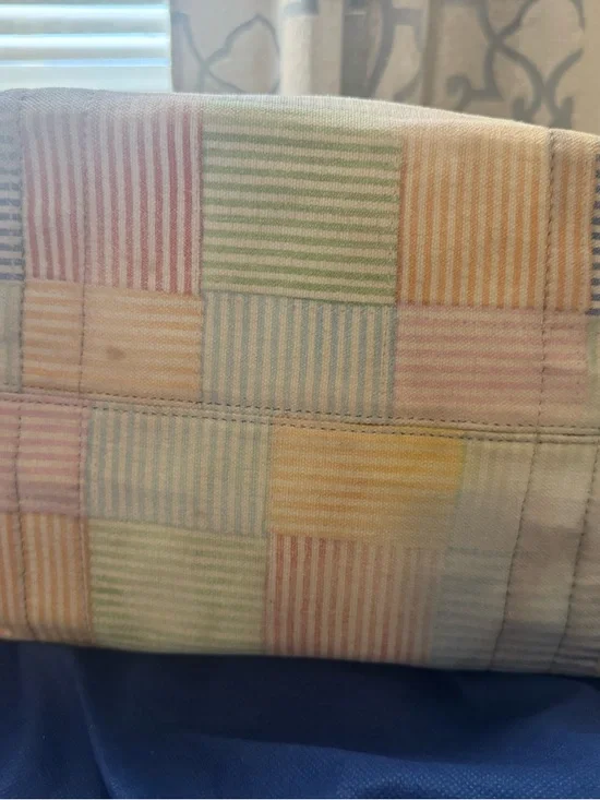 Y2K Dooney and Bourke PatchworkPastel Plaid Women's Handbag with Leather Handles - Picture 12 of 16